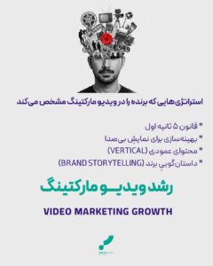 رشد ویدیو مارکتینگ
ویدیو مارکتینگ
بازاریابی ویدیویی